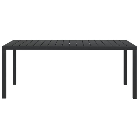 vidaXL Tuintafel 185x90x74 cm aluminium en HKC zwart afbeelding2 - 1