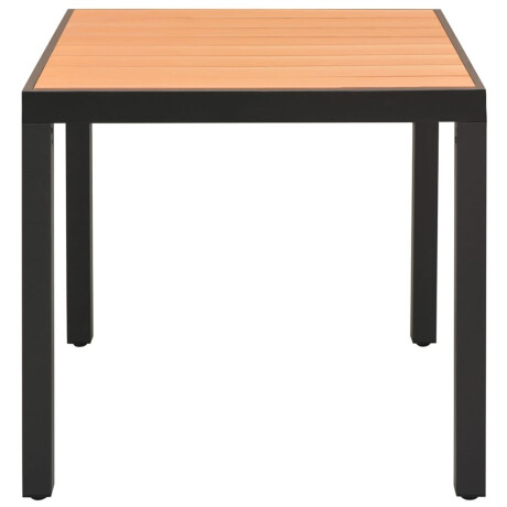 vidaXL Tuintafel 80x80x74 cm aluminium en HKC bruin afbeelding2 - 1