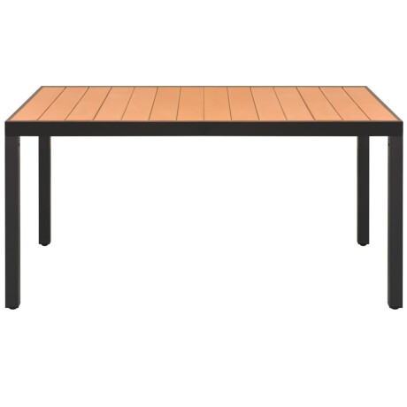 vidaXL Tuintafel 150x90x74 cm aluminium en HKC bruin afbeelding2 - 1