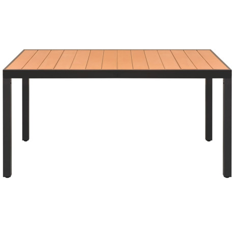 vidaXL Tuintafel 150x90x74 cm aluminium en HKC bruin afbeelding2 - 1