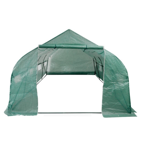 vidaXL Tuinkas walk-in draagbare polytunnel met stalen frame 18 m² afbeelding2 - 1