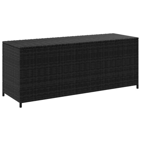 vidaXL Tuinbox 150x50x60 cm poly rattan zwart afbeelding2 - 1