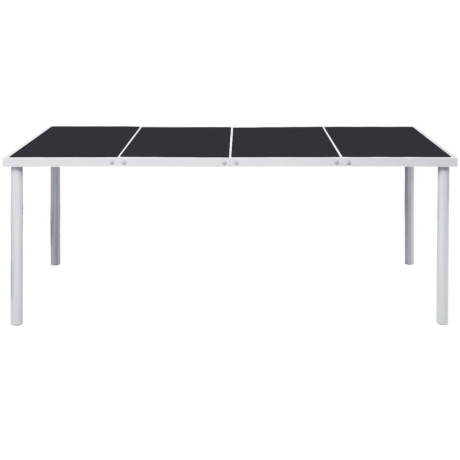 vidaXL Tuintafel 190x90x74 cm staal zwart afbeelding2 - 1