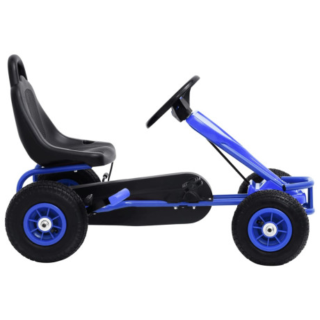 vidaXL Skelter met pedalen en pneumatische banden blauw afbeelding2 - 1