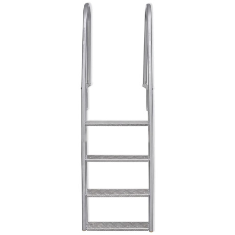 vidaXL Dok/zwembadladder met 4 treden aluminium 167 cm afbeelding2 - 1