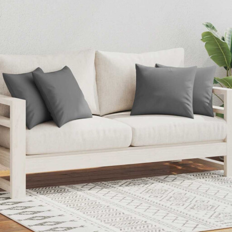 vidaXL Buitenkussens 45x45 cm grijs 4 st afbeelding2 - 1