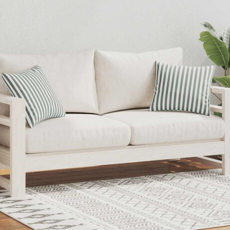 vidaXL Buitenkussens 45x45 cm gestreept grijs 2 st afbeelding2 - 1