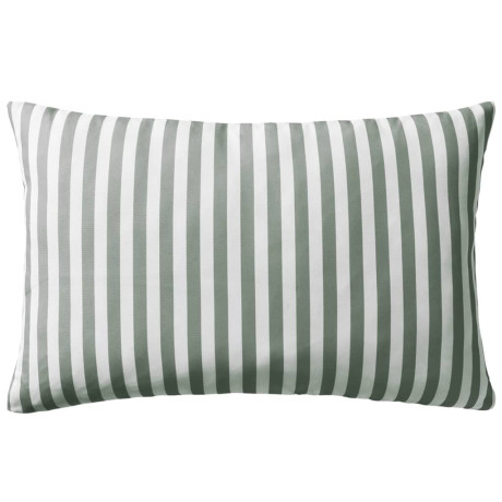 vidaXL Buitenkussens 60x40 cm gestreept grijs 2 st afbeelding2 - 1
