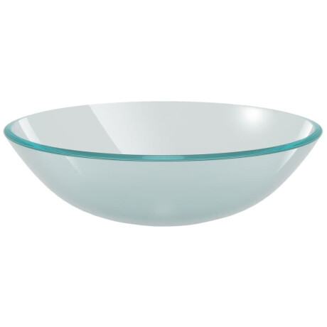 vidaXL Wasbak gehard glas 42 cm matglas afbeelding2 - 1