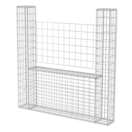 vidaXL Gabion mand U-vormig 160x20x150 cm staal afbeelding2 - 1