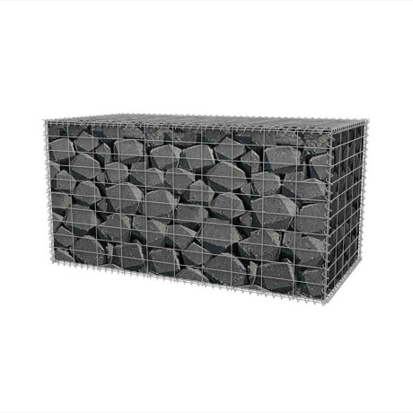 vidaXL Gabion mand 100x50x50 cm gegalvaniseerd staal afbeelding2 - 1