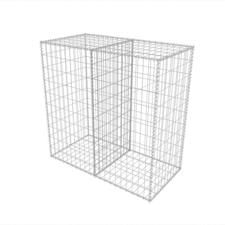 vidaXL Gabion mand 100x50x100 cm gegalvaniseerd staal afbeelding2 - 1