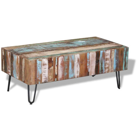 vidaXL Salontafel 100x50x38 cm massief gerecycled hout afbeelding2 - 1