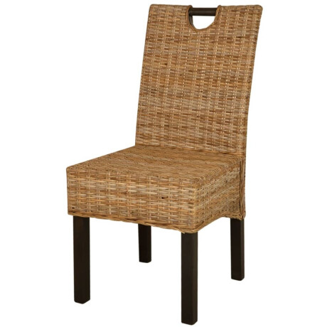 vidaXL Eetkamerstoelen Kubu 2 stuks rattan mangohout afbeelding2 - 1
