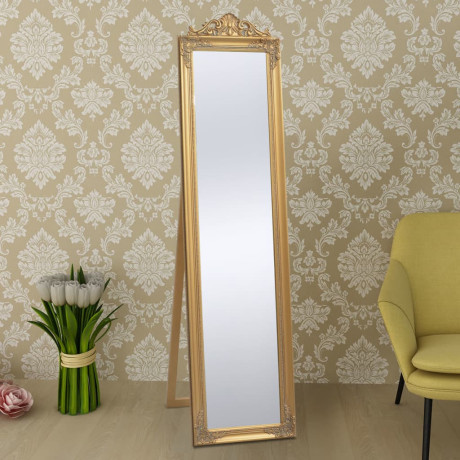 vidaXL Vrijstaande spiegel Barok 160x40cm goud afbeelding2 - 1