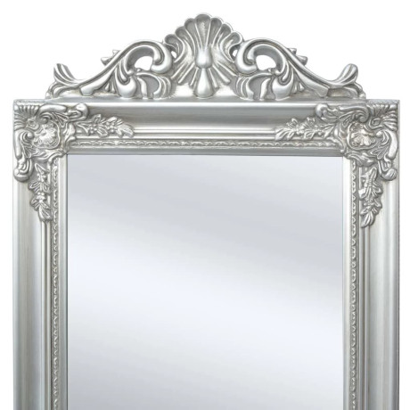 vidaXL Vrijstaande spiegel Barok 160x40cm zilver afbeelding2 - 1