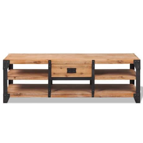 vidaXL Tv-meubel 140x40x45 cm massief acaciahout afbeelding2 - 1