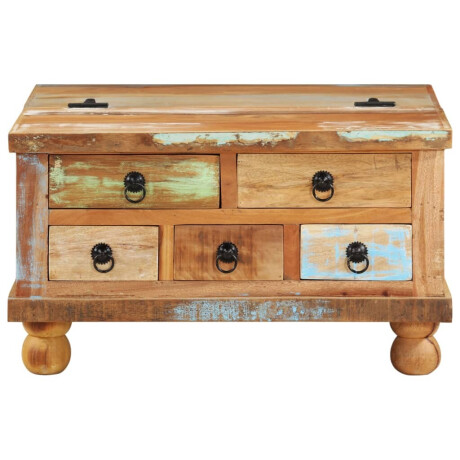 vidaXL Salontafel 70x70x38 cm gerecycled hout afbeelding2 - 1