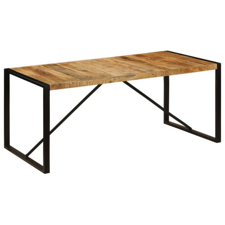vidaXL Eettafel 180 cm massief ruw mangohout afbeelding2 - 1