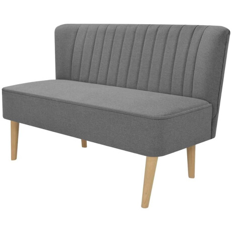 vidaXL Bank 117x55,5x77 cm stof lichtgrijs afbeelding2 - 1