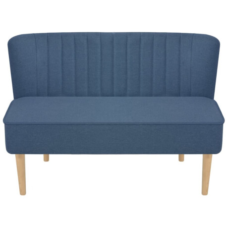 vidaXL Bank 117x55,5x77 cm stof blauw afbeelding2 - 1
