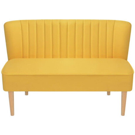 vidaXL Bank 117x55,5x77 cm stof geel afbeelding2 - 1