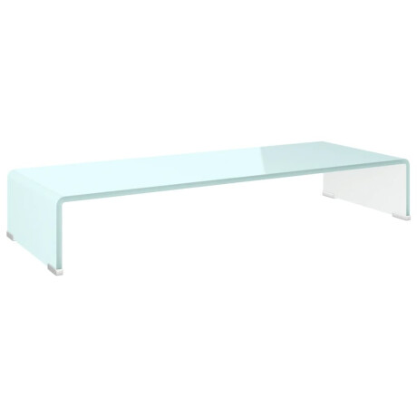 vidaXL Tv-meubel/monitorverhoger 80x30x13 cm glas groen afbeelding2 - 1