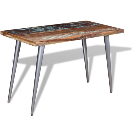 vidaXL Eettafel 120x60x76 cm massief gerecycled hout afbeelding2 - 1