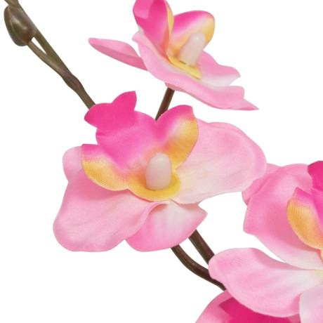 vidaXL Kunstplant orchidee met pot 30 cm roze afbeelding2 - 1