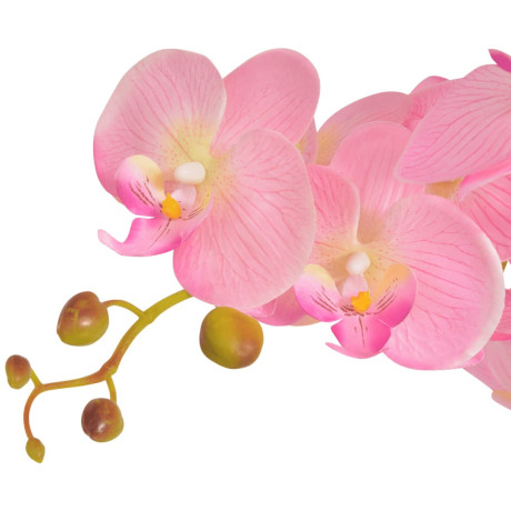 vidaXL Kunstplant orchidee met pot 65 cm roze afbeelding2 - 1