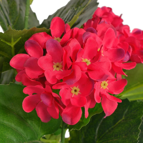 vidaXL Kunst hortensia plant met pot 60 cm rood afbeelding2 - 1