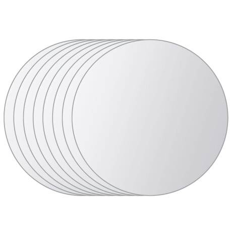 vidaXL 8 st Spiegeltegels rond glas afbeelding2 - 1