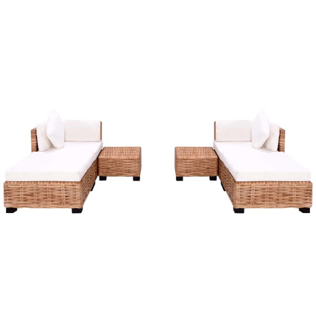 vidaXL Loungeset natuurlijk rattan 16-delig afbeelding2 - 1