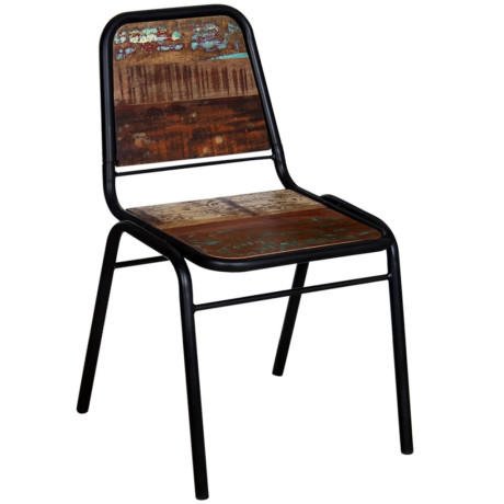 vidaXL Eetkamerstoelen 6 st massief gerecycled hout afbeelding2 - 1