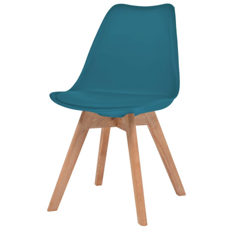 vidaXL Eetkamerstoelen 2 st kunststof turquoise afbeelding2 - 1