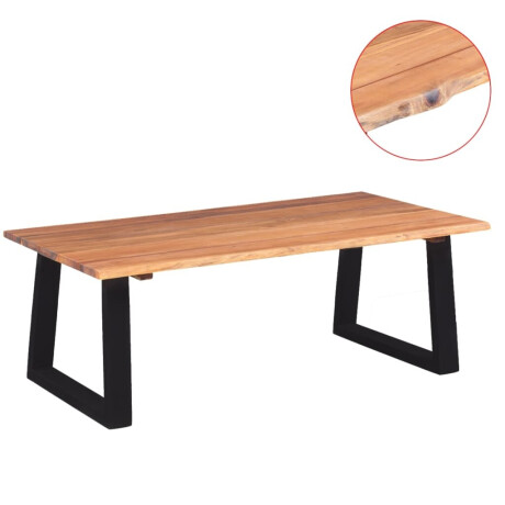 vidaXL Salontafel massief acaciahout 110x60x40 cm afbeelding2 - 1