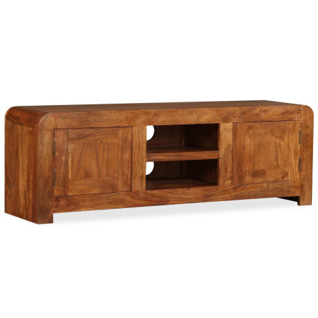 vidaXL Tv-meubel 120x30x40 cm massief hout met honingafwerking afbeelding2 - 1
