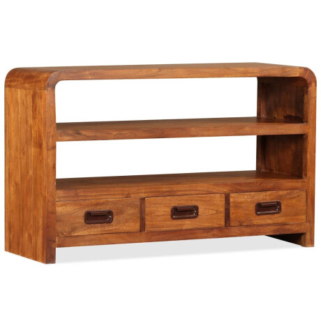 vidaXL Tv-meubel 90x30x55 cm massief acaciahout afbeelding2 - 1