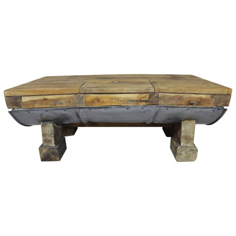 vidaXL Salontafel 90x50x35 cm gemengd gerecycled hout afbeelding2 - 1