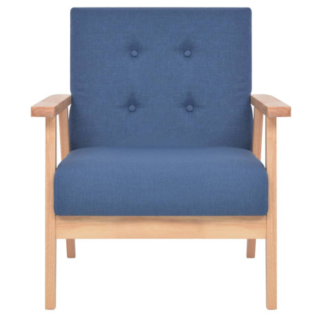 vidaXL Fauteuil stof blauw afbeelding2 - 1