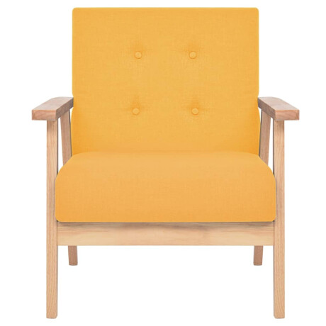 vidaXL Fauteuil stof geel afbeelding2 - 1