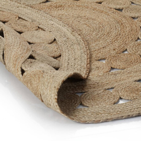 vidaXL Tapijt met ontwerp rond 120 cm gevlochten jute afbeelding2 - 1