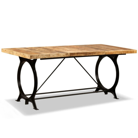 vidaXL Eettafel 180 cm massief ruw mangohout afbeelding2 - 1