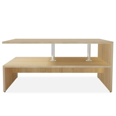 vidaXL Salontafel 90x59x42 cm bewerkt hout eikenkleurig afbeelding2 - 1