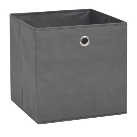 vidaXL Opbergboxen 4 st 32x32x32 cm nonwoven stof grijs afbeelding2 - 1