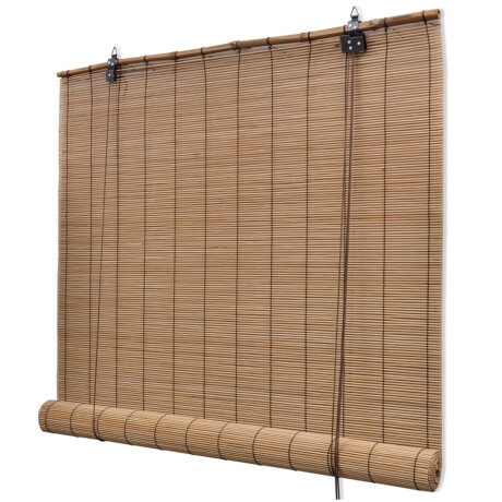 vidaXL Rolgordijn 150x160 cm bamboe bruin afbeelding2 - 1