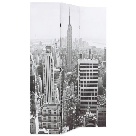 vidaXL Kamerscherm New York bij daglicht 120x170 cm zwart en wit afbeelding2 - 1