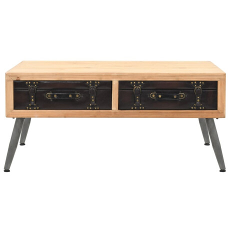 vidaXL Salontafel 115x55x50 cm massief vurenhout afbeelding2 - 1