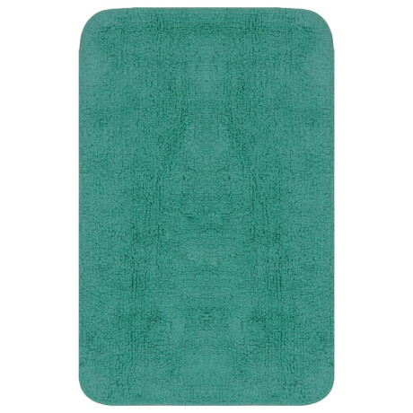 vidaXL Badmattenset stof turquoise 2-delig afbeelding2 - 1