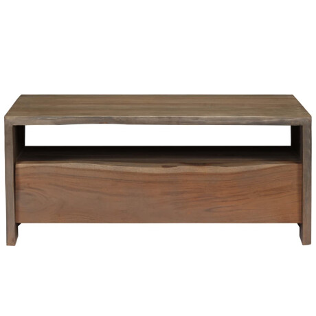 vidaXL Salontafel met natuurlijke rand 90x50x40 cm acaciahout grijs afbeelding2 - 1